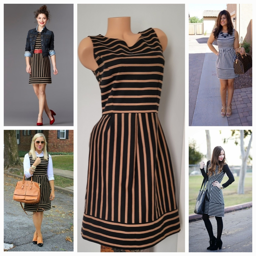 Stylish and Sophisticated Stripe Dress, Size M